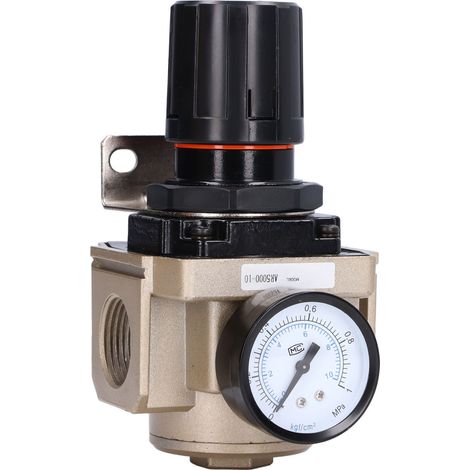 Pneumatischer Druckminderer mit Filter und Halterung, Regler, Manometer AR5000-10 (1/5)