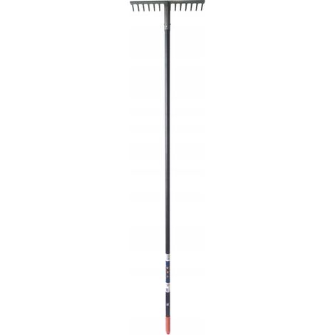 Stahl-Gartenrechen, 14 Zinken, mit einem 150 cm langen Stiel