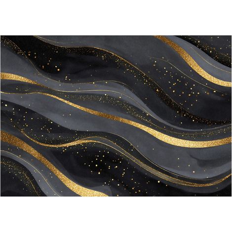 Fototapete Marmor Glamour Gold – Moderne Großformat Wandtapete 150x105 cm – Für Wohnzimmer & Schlafzimmer