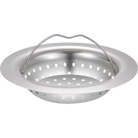 Passoires d'évier en acier inoxydable, lot de deux pièces (diamètre extérieur de 11 cm) (1/5)
