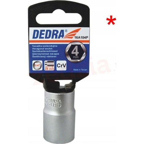 Clé à douille dedra 16A104P 6 points 4 mm (1/3)