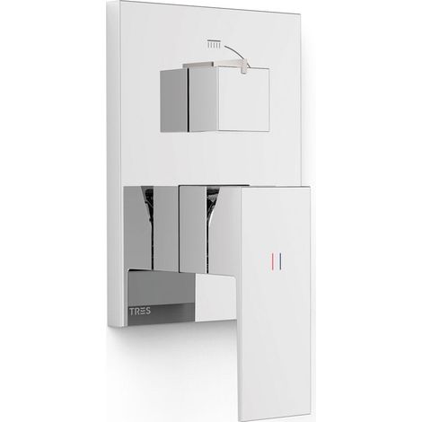 TRES 10628110 RAPID-BOX Pieza Vista para Caja Empotrada de 2 Vías Color Cromo - ref: 10628110