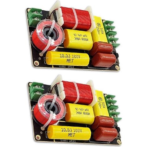 Set mit 2 WEAH-250 250W 2-Wege-Passivfiltern (Hochtöner, Tieftöner, Frequenzweiche) für DIY-Lautsprecher, Heimkino. (1/5)