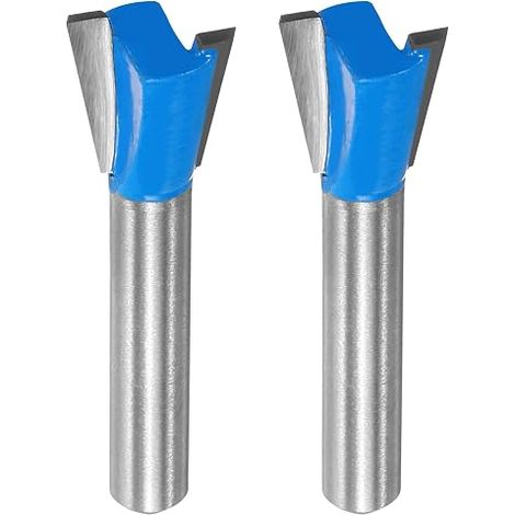 2pcs Dovetail Cutter 1/2" Diameter 1/4" Shank (1/5)