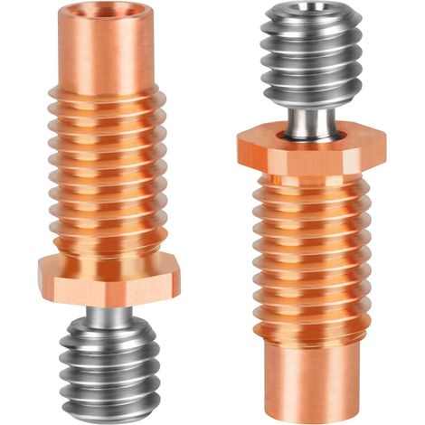 2 Gorge, All-metal Heat Break, Titane et Cuivre, Fileté, Pour E3D V6 Hotend (1/4)