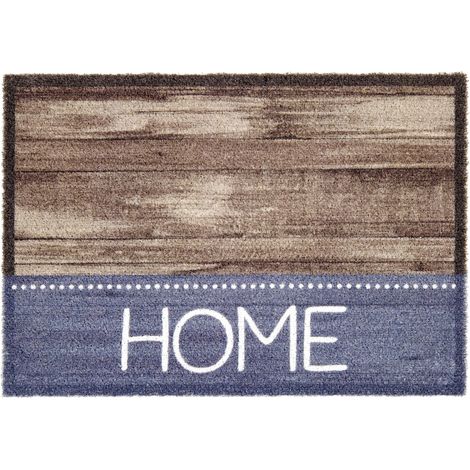Paillasson extérieur et intérieur - 50 x 70 cm Marron/Gris (1/4)