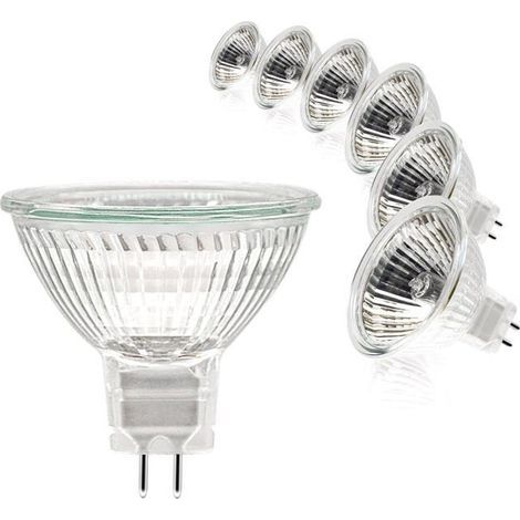 MR16 Spot Bulb, 12V 35W Bulb, GU5.3 Dimmable MR16 Bulb, 2-Pin Warm White 2700K Halogen Bulbs, Pack of 6 (1/5)