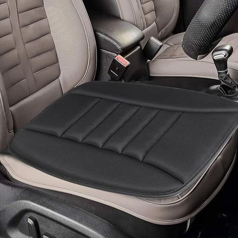 Coussin Voiture Siege, Coussin de Siège de Voiture Housse de Siège, Mousse Mémoire Protection Chaise Confortable Antidérapant Mat Pad Couverture Siège Auto, pour Auto Bureau Domicile - Noir (1/4)