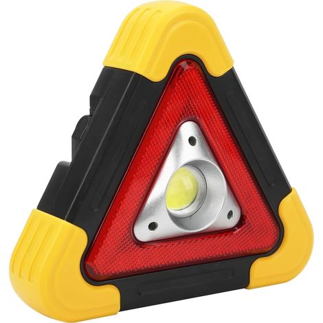 Warndreieck für Fahrzeuge, multifunktionale Arbeitsleuchte mit Sicherheitsblinklicht, Fahrzeug-Stativschild, LED-Batterie nicht enthalten (1/5)