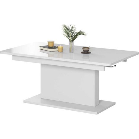 Table extensible et réglable en hauteur blanche ALLAN (1/5)