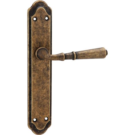 Manilla puerta Zamak 507 rústica cuero envejecido 250mm alta intensidad (1/5)