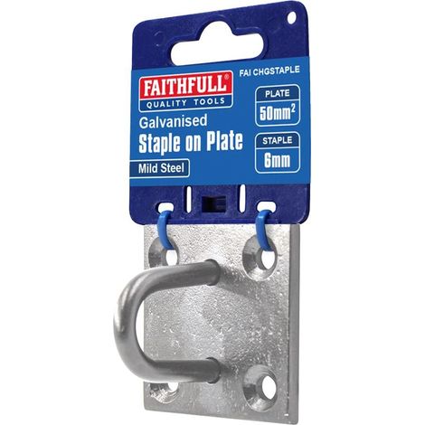 Faithfull Staple On Plate - Galvanised, 6mm