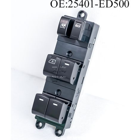 Part number 25401-ED500 is valid for the electric window switch on the driver's side and the electric window switch on new Nissan models from 2008 to 2010. (1/4)