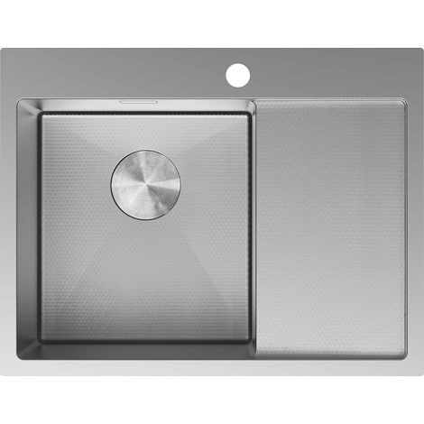Mexen Exar Edelstahlspüle 1-Becken mit Abtropffläche links 620 x 480 mm, inox HC - 6431621005L-01HC (1/5)
