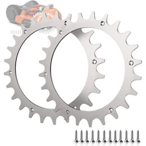 Crampons en acier inoxydable de qualité supérieure pour Worx Landroid S/M, Crampons de rechange en acier inoxydable supérieure Pour robot tondeuse à gazon, Taille des roues 205 mm (L) (1/5)