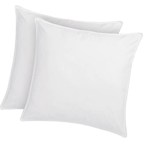 Guanciale trattamento antiacaro naturale Greencare 60 x 60 cm 550 g Bianco Cotone - Lotto di 2 - AZYLIA (1/3)