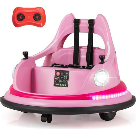 COSTWAY 12 V Auto scontro per bambini girevole a 360°, auto elettrica 2 in 1 con 2 modalità di guida, auto per bambini con telecomando, luci LED e musica, veicolo elettrico per bambini dai 3 anni in s (1/3)
