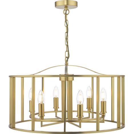 Myka Luminaire suspendu à 6 lampes, bronze brossé (1/5)