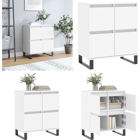 Buffet Blanc 60x35x70 cm Bois d'ingénierie - Buffet Design Moderne - Buffet Blanc - Meuble Rangement - Armoire Murale - Commode - Home & Living (1/5)