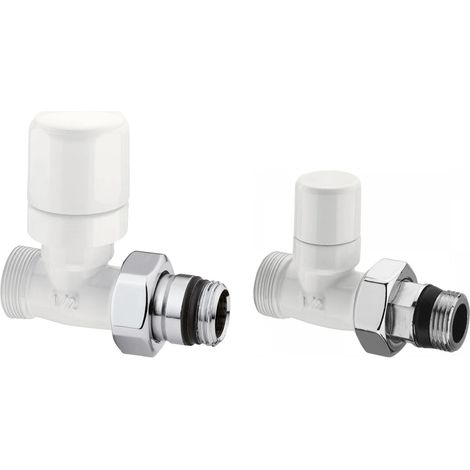 Arteclima - Valvola Termo + Detentore 3/8" Diritti Per Rame/Multistrato - Colore: Bianco