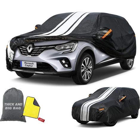 Housse de Voiture Extérieur pour Captur I/II 2013-2026, Bâche Voiture Étanche Respirante Contre Pluie Soleil Poussière, Housse de Protection Voiture avec Zip et Doublure en Coton. (1/5)