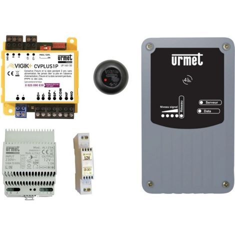Kit complet avec alim centrale certifiée Vigik+ lecteur modem DATA Abo 10ans - URMET KDATACVPLUS1P