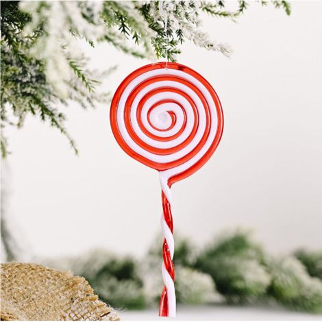 Décoration de canne de noël en acrylique, petite canne, pendentif de bonbons en acrylique, décoration de noël (1/5)