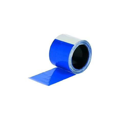 Effet de dissolation de la protection de ruban Kerbl, 80 mm x 100 m, bleu et blanc (1/2)