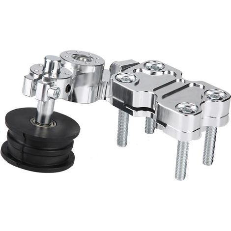 Tendeur de chaîne en aluminium pour moto, boulon d'ajustement automatique sur rouleau, outil argenté (1/5)