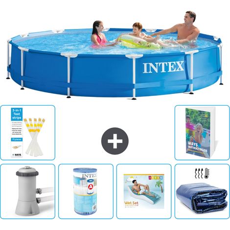 Frame Pool Rund - 366x76 cm - 7-teilig S347