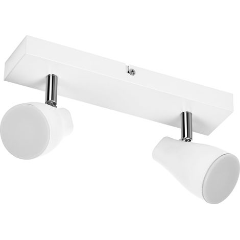 OSRAM Spot de plafond SPOT PEAR 260mm, blanc, 8,6W, 420lm, lumière directionnelle avec couleur de lumière blanc chaud, avec tête GU10 flexible, ampoule GU10 incluse, IP20, 2700K. (1/4)