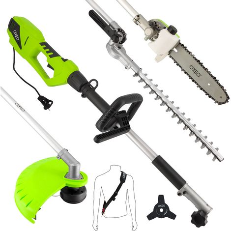 Outil Multifonction électrique 900W -Taille haie - Élagueuse - Débroussailleuse Coupe-bordure - Rallonge 50cm - 2 têtes de coupe (1/5)