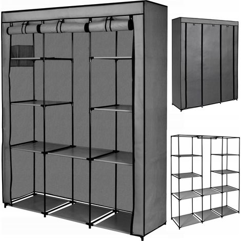 Textilschrank mit 10 Regalböden Mira Maxi anthrazit (1/5)