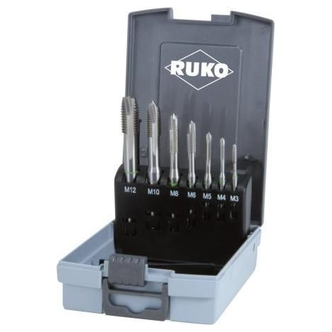 RUKO  Macho  de  máquina  Satz  7tlg.  Forma  B  HSSE-Co  5  en  estuche  de  plástico  -  245061RO