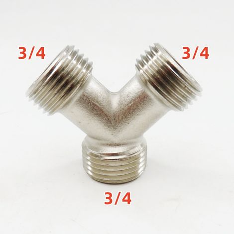 Raccord en Y mâle à 6 pans, pour tuyaux d'eau, accessoires pour raccord de vidange de lave-vaisselle