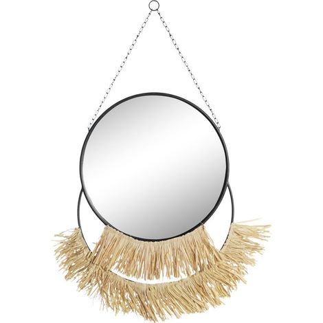 Miroir Métal Fibre 55X2,5X83 Flecos Naturel (1/3)