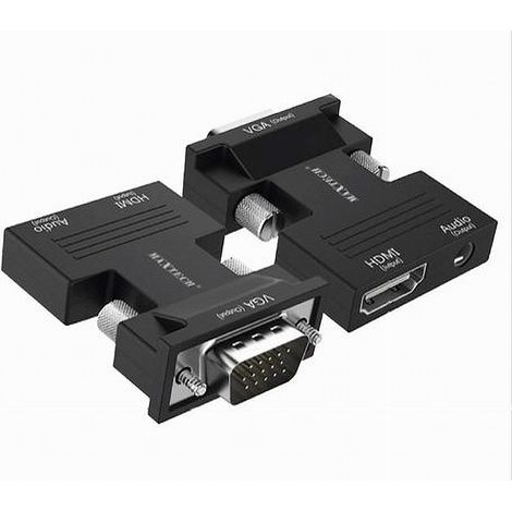 TRADE SHOP - Adattatore Convertitore Video Audio Hdmi A Vga Proiettore Lettore Dvd Tv Chd-avga -
