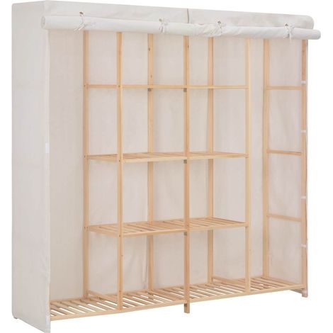 Armario de tela blanco 173x40x170 cm vidaXL (1/5)