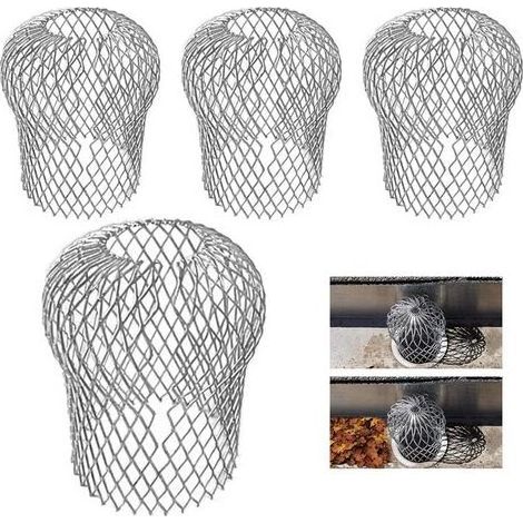 Filtres de gouttière en aluminium extensibles, lot de 4 – Protection contre les feuilles et débris pour toiture (1/5)