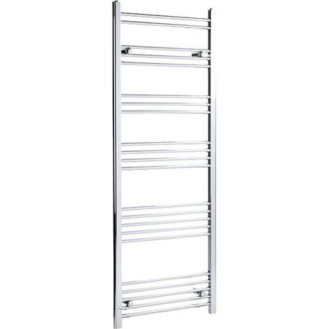 Duratherm Dual Fuel Heated Towel Rail Chrome Manual Designer Flat Straight Electric 1600 x 600mm (1/3)