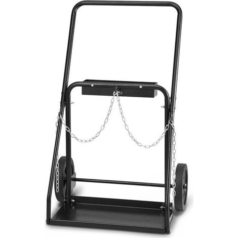 Chariot double pour bouteilles de soudage - Charge statique 200 kg - Charge dynamique 158 kg (1/5)