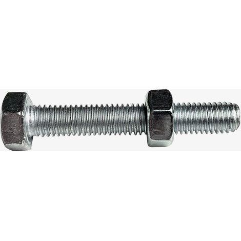 Boulon tête hexagonale Viswood finition zinguée Ø10 x 60 mm (lot de 10)