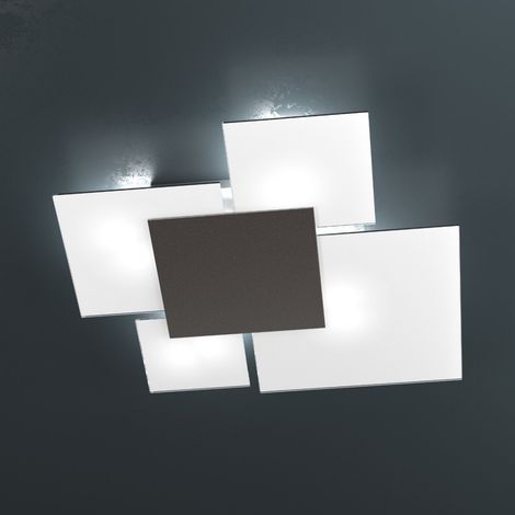 Plafoniera moderna top light upgrade 1148 70 e27 led vetro lampada parete soffitto, colore marrone