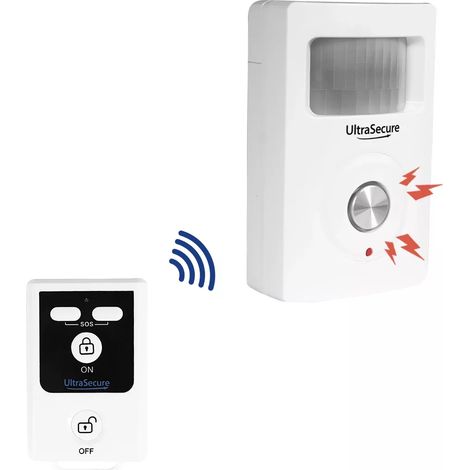 Ultra Secure – Alarme autonome sans fil 130dB avec détecteur de mouvement – Télécommande 100m – Installation rapide en 5 minutes – Compatible gamme BT