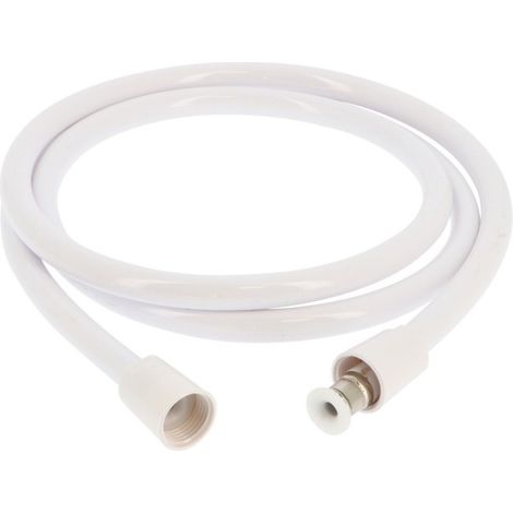 Flexible de douche lisse tressé nylon renforcé PVC 150 cm raccord 1/2" - THEWA UDE11FLYBLC