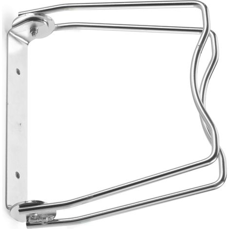 Andrys Porta Biciclette a Parete Regolabile 1 Posto Zincato Argento