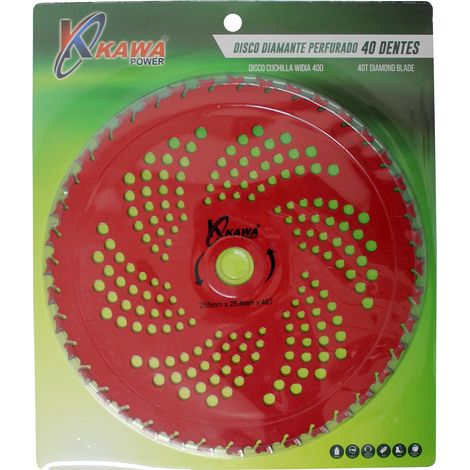 Kawapower Disque de débroussailleuse diamant perforé à 40 dents (1/2)