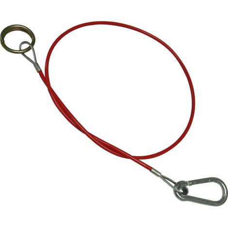 Red PVC Coated Break Away Cable Hook & Ring - Trailer Safety Towing Caravan Car Van Horse (1/5)