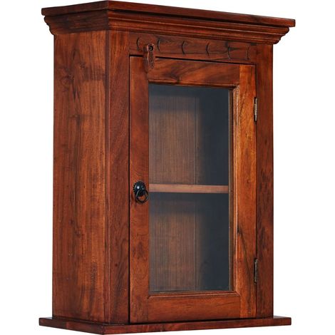 Hängevitrine Akazie 52x24x69 nougat lackiert OXFORD 1002 (1/3)