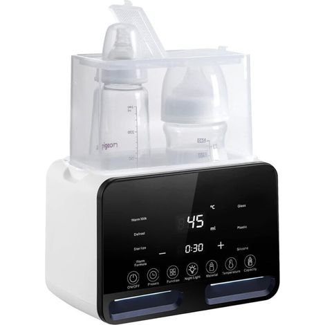 7-in-1 Baby Bottle Warmer and Sterilizer, Milk Warmer, Fast Defrosting Food Warmer with Night Light and Large LCD Screen, Baby Bottle Food Warmer (1/4)